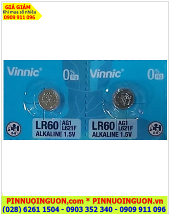VINNIC L621F _Pin cúc áo 1.5v Alkaline VINNIC AG1, L621F, LR60 chính hãng 